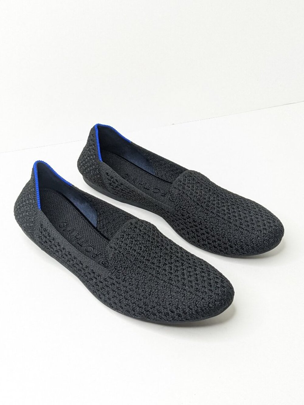Rothy's The Loafer Casual Slip-On Flats Black Honeycomb Womens 9